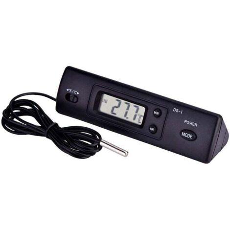 KZQ Termómetro digital LCD con sensor de temperatura y humedad para refrigeradores, acuarios y aires acondicionados.