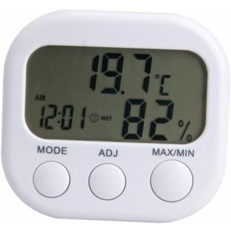 KZQ Termometro digitale con monitor di umidità, termometro e igrometro da cucina, termometro digitale per interni (7,6 x 8,3 x 2,1 cm)