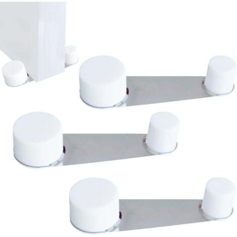 KZQ Tope de puerta adhesivo de 4 piezas - Tope de puerta de suelo con soporte giratorio - Tope de puerta para todo tipo de suelos duros - Tope de puerta para garantizar la protección de puertas y