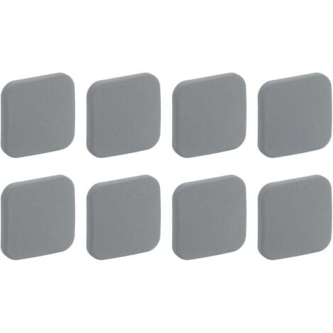 KZQ Topes de puerta de pared, paquete de 8 protectores de silicona suave para manijas de puerta, protectores autoadhesivos cuadrados para perillas de puerta para el hogar y la oficina, color gris
