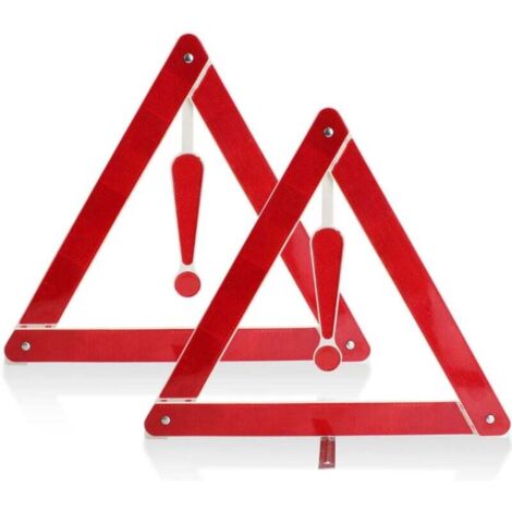 KZQ triángulos de advertencia para coche, placa reflectante y caja de almacenamiento para vehículos de motor, triángulo de seguridad rojo.