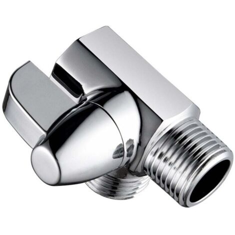 KZQ Válvula desviadora de ducha de 3 vías de latón cromado, adaptador en forma de T G1/2" para brazo de ducha.