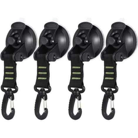 KZQ ventosas resistentes con gancho de fijación para lonas de camping, toldos laterales, coches, furgonetas y camiones.