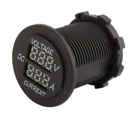 KZQ Voltímetro amperímetro digital de alta precisión para coche y motocicleta, CC 12-24 V, doble LED, amperímetro, voltímetro digital