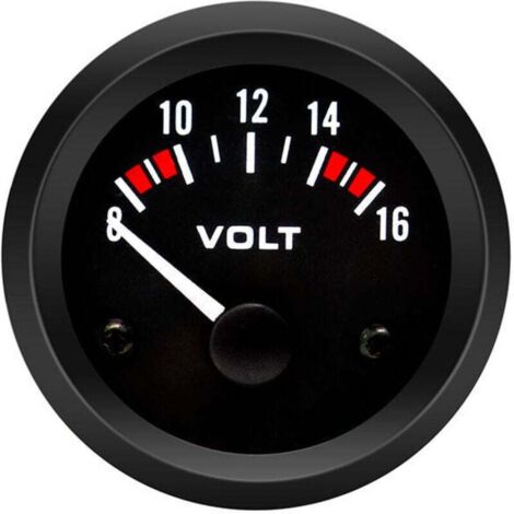 KZQ Voltímetro para coche, universal, 12 V, 52 mm/2 pulgadas, calibre 8-16 V