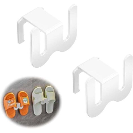 KZQ - Zapatero de pared para colgar zapatillas - Zapatero de plástico para colgar toallas, ideal para baño, dormitorio, sala de estar, 2 unidades