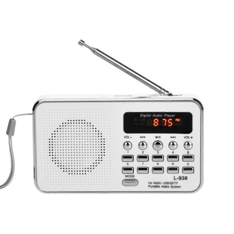 L-938 Mini Radio FM, Haut-parleur stéréo numérique portable, Lecteur audio MP3