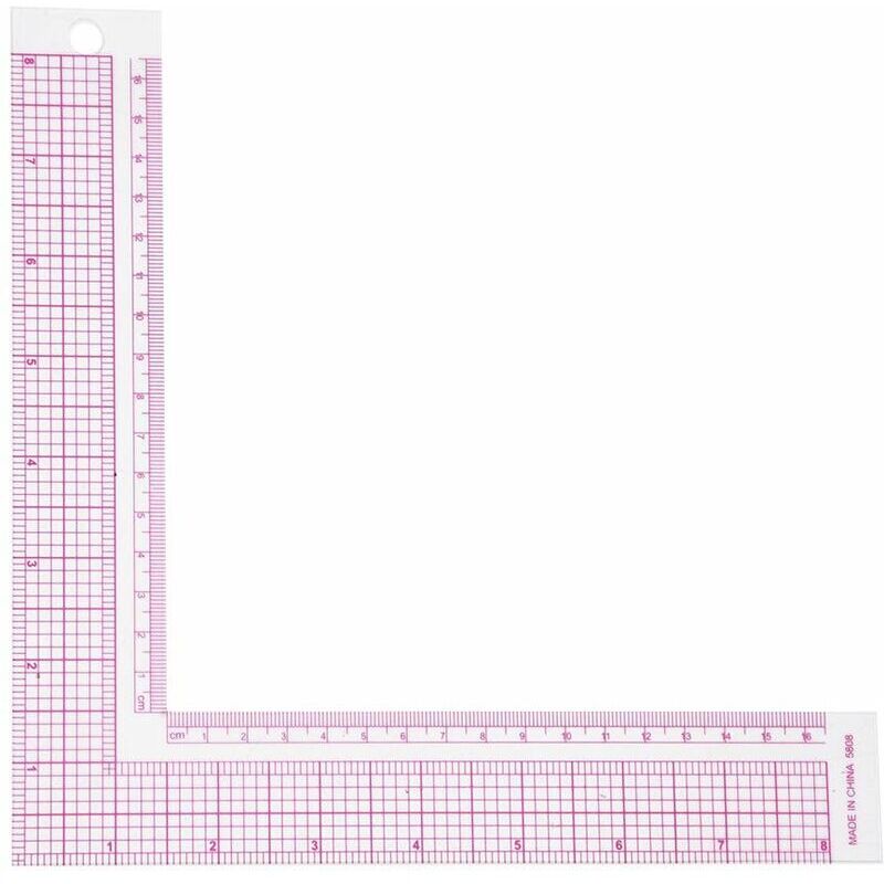 L-carré Règle À Coudre Mesurer En plastique 90 Degrés Professionnel Tailleur Règle Vêtement Motif Robe Making Craft(5808)
