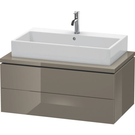 L-CUBE consolle bassa 400x920x547mm flanella grigio lucido