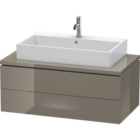 L-CUBE mobile basso consolle 400x1020x547mm flanella grigio lucido