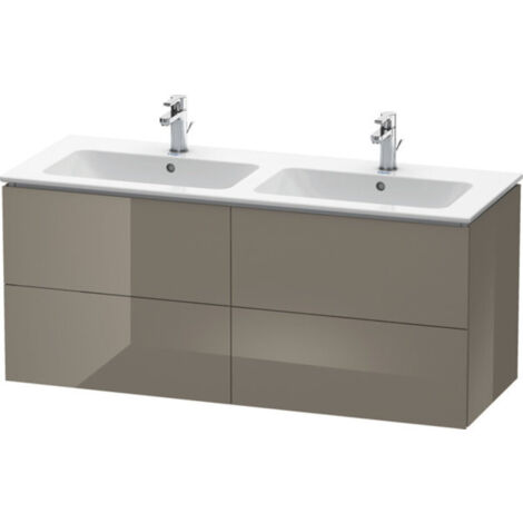L-CUBE mobile lavabo 1290x481x550mm flanella grigio lucido