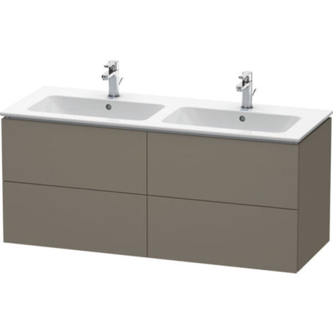 L-CUBE mobile lavabo 1290x481x550mm flanella grigio satinato