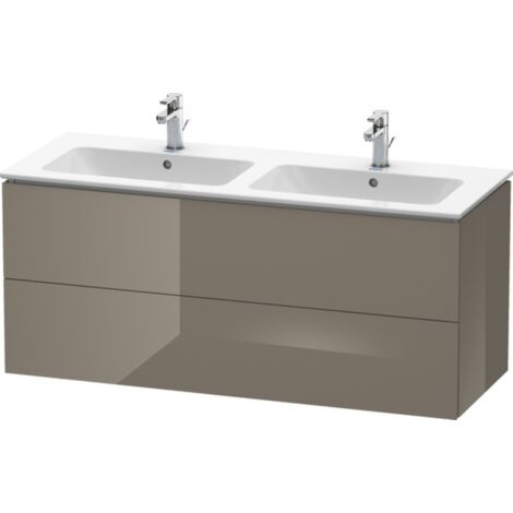 L-CUBE mobile lavabo 1290x481x555mm flanella grigio lucido