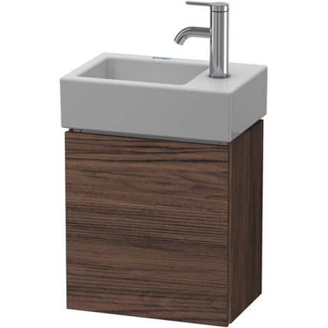 L-CUBE mobile lavabo 400x364x241mm apertura destra noce scuro