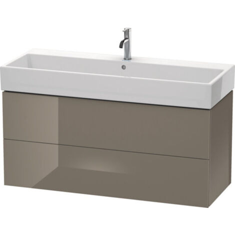 L-CUBE mobile lavabo 544x1184x459mm flanella grigio lucido