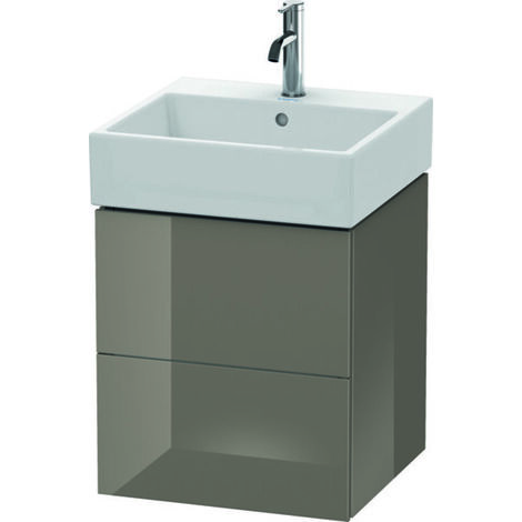L-CUBE mobile lavabo 544x484x459mm flanella grigio lucido