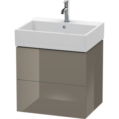 L-CUBE mobile lavabo 544x584x459mm flanella grigio lucido