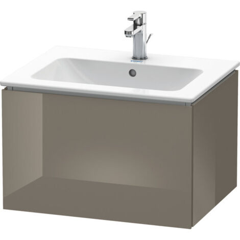 L-CUBE mobile lavabo 620x481x400mm flanella grigio lucido