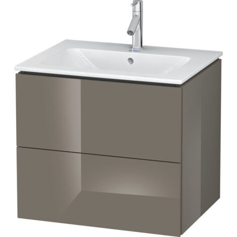 L-CUBE mobile lavabo 620x481x550mm flanella grigio lucido