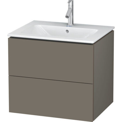 L-CUBE mobile lavabo 620x481x550mm flanella grigio satinato