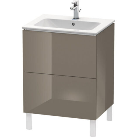 L-CUBE mobile lavabo 620x481x704mm flanella grigio lucido