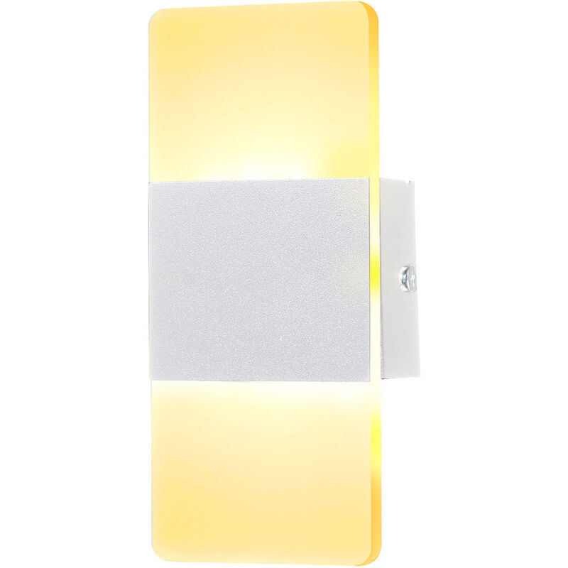 

Lampara de pared AC85-265V rectangulo de noche Corredor lampara de pared, blanco, 3W