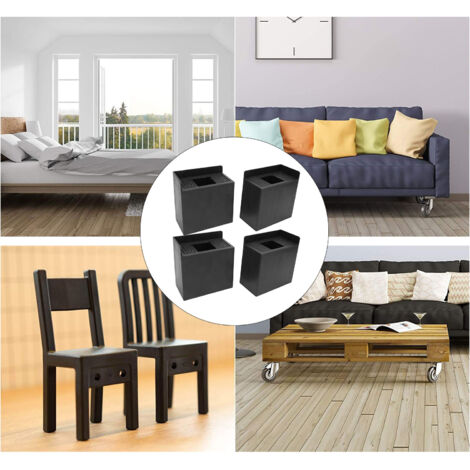 L-förmige EVA-Kunststoff-Antivibrationspads, 4 Stück, 10 cm, rutschfeste Möbelfüße, Keile für Bett, Waschmaschine, Sofa