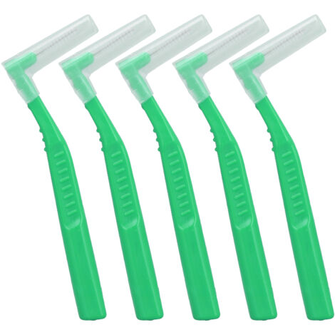 L-förmige Interdentalbürsten für effektive Reinigung, Plaqueentfernung und Pflege von Zähnen mit Zahnspangen – Grün