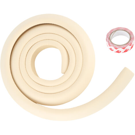 L-förmiger Eckenschutz für Babys, elastisches Sicherheitskissen für Möbel, Eckenschutz für Zuhause (Beige)