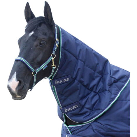 L = full, Blu Navy: Copricollo da box modello Bucas Quilts imbottitura 300g