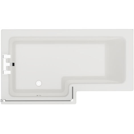L Shape 1500mm Left Hand Shower Bath with Shower Screen and Panel