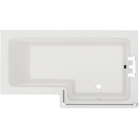 L Shape 1500mm Right Hand Shower Bath with Shower Screen and Panel