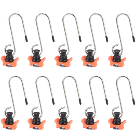 L-Track Einpunkt-Zurrgurt mit Haken für LKW und Anhänger – 10er-Pack – Tragkraft: 50 kg – Orange