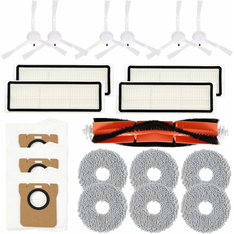 Start - L10s Ultra Robot Aspirateur Laveur Ensembles d'accessoires pour aspirateurs 1x Brosse Principale 6X brosses latérales 4X Filtre à Cartouche