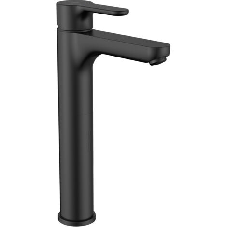 L20 mitigeur lavabo xl bec haut corps lisse cold start noir mat