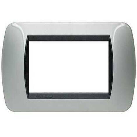 L4803Al Placa de 3 Módulos de Aluminio Claro Livinglight