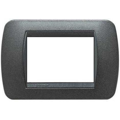 L4803Gfn Placa de 3 módulos Grafito Negro Livinglight
