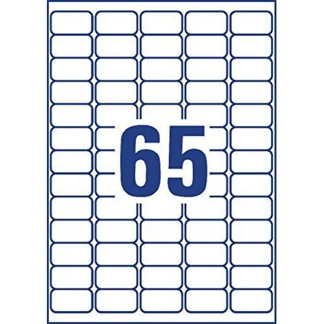 L7971-25 etiqueta autoadhesiva Rectángulo redondeado Blanco 1625 pieza(s)