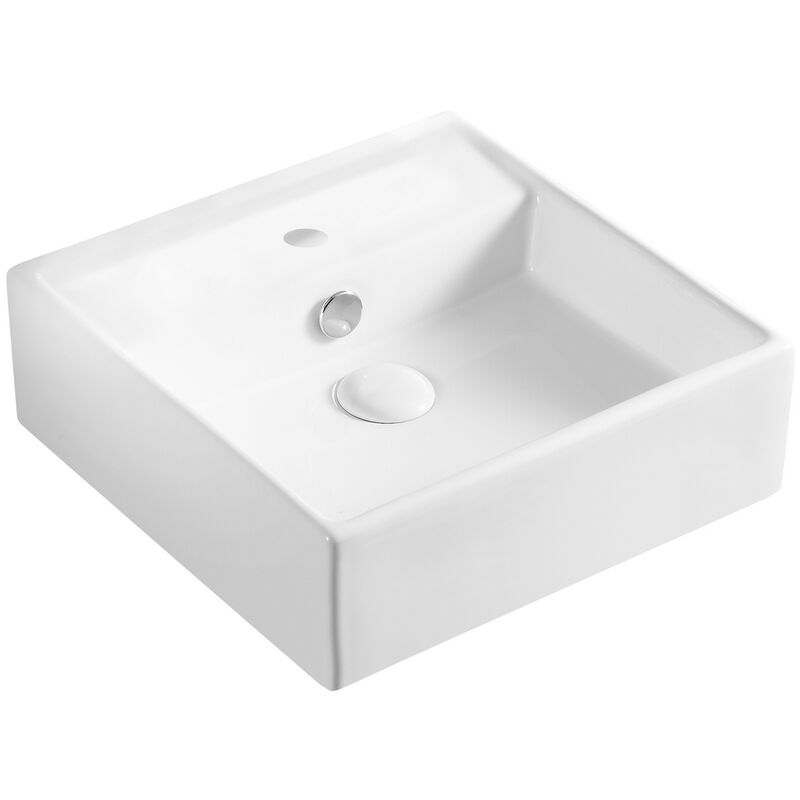 Linpha - Lavabo da appoggio mod. la41 cm 38 x 38 bianco