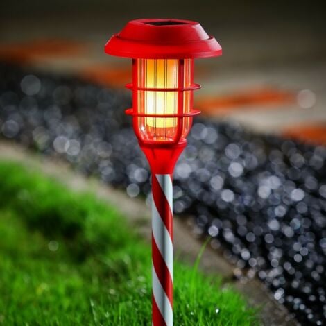 LA BOUTIQUE DE Noël - Luminaria solar de Navidad roja para plantar