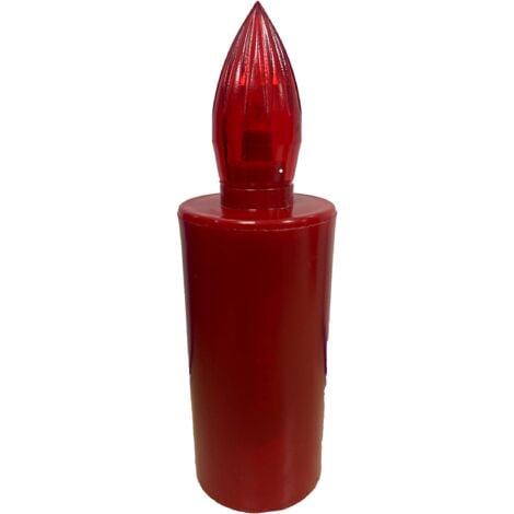 La Briantina Lumino Elettrico a Led Stilo, Durata 365 Giorni, Rosso con Luce Intermittente, 9.5xø3.3 cm