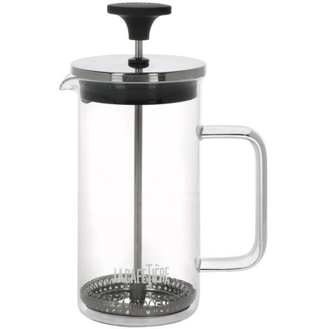 La Cafetière LCGLCAFE3CP - Cafetera de prensa francesa de cristal, transparente