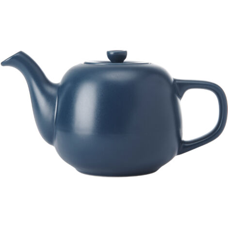 La Cafetière Théière classique en bleu marine, théière traditionnelle avec poignée confortable et bec verseur anti-gouttes de convient pour 2 tasses, convient pour tea bags de thé, nettoyage facile de