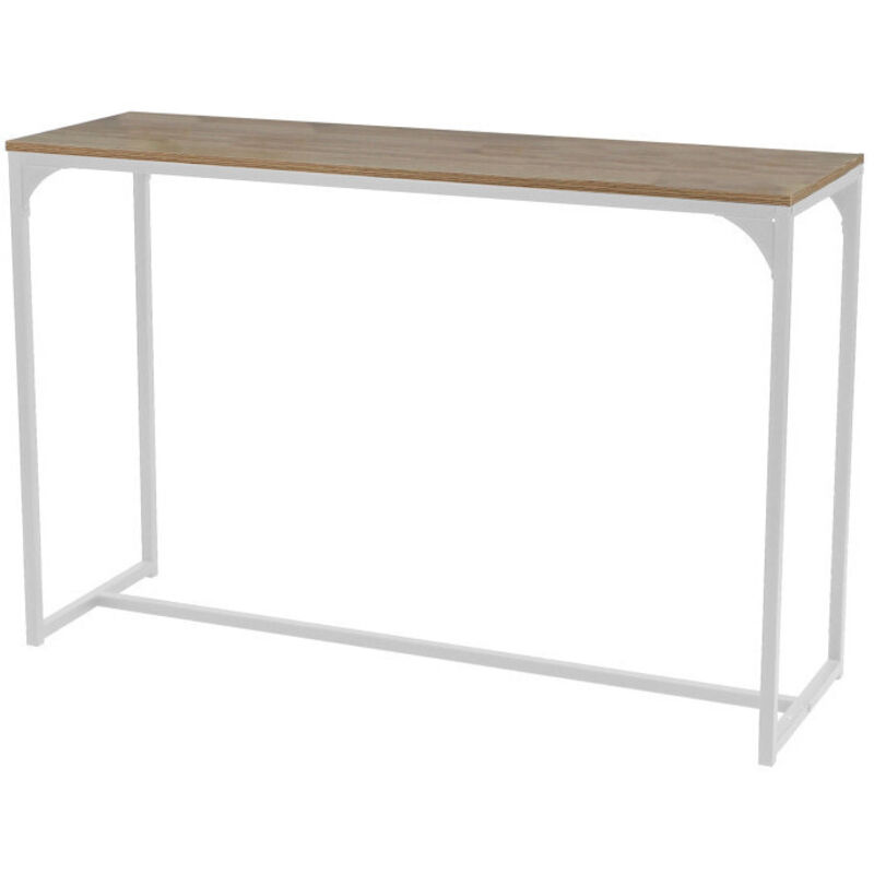 Urban Living - Console 120x39x79 cm en bois et métal blanc - tetri Urban Living - Console 120x39x79 cm en bois et métal blanc - tetri