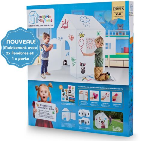 La casetta dei bambini può essere colorata e pulita  con pennarelli colorati e adesivi  Giardino esterno e interno  Tenda Teepee estensibile, cabina giochi