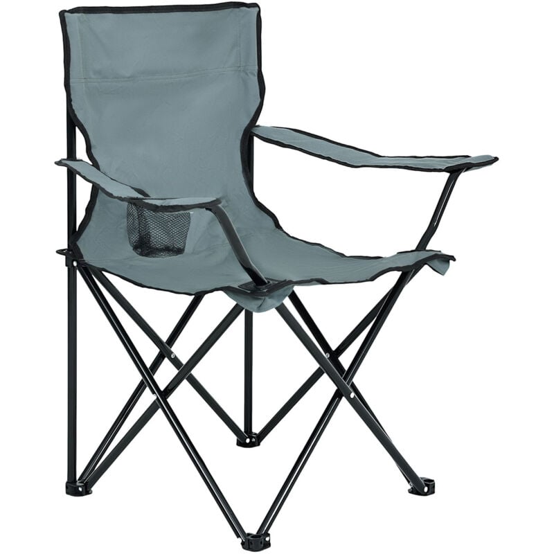 La chaise de camping pliable anter en gris