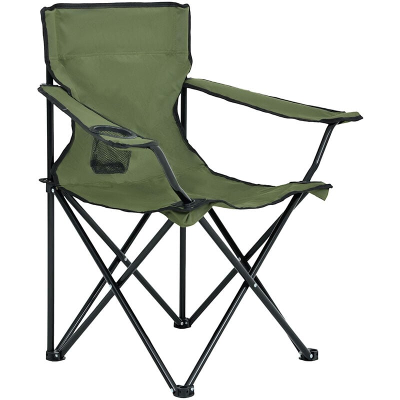 La chaise de camping pliable anter en vert
