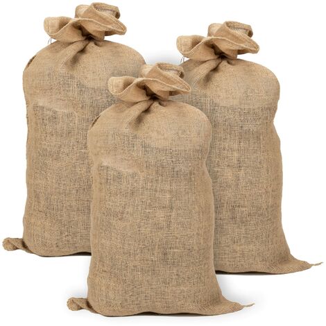 La Cordeline ACJN110L-L3 - Set di 3 sacchetti in tela di iuta, 40 x 61 cm, 215 g/m², 15 kg, colore: naturale
