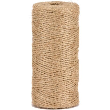 La cordeline Ficelle Jute Naturel Ø1.5mm ±100m pour Le Jardinage, Bricolage, activités manuelles 100, Naturelle