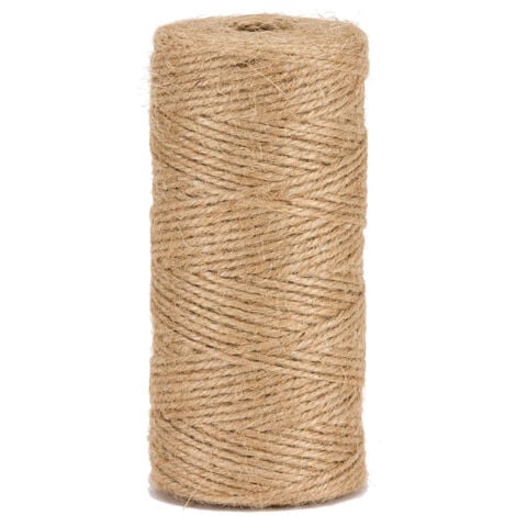 La cordeline Ficelle Jute Naturel, Ø1.5mm ±400m pour Le Jardinage, Bricolage, activités manuelles, Naturelle,OUYLAF